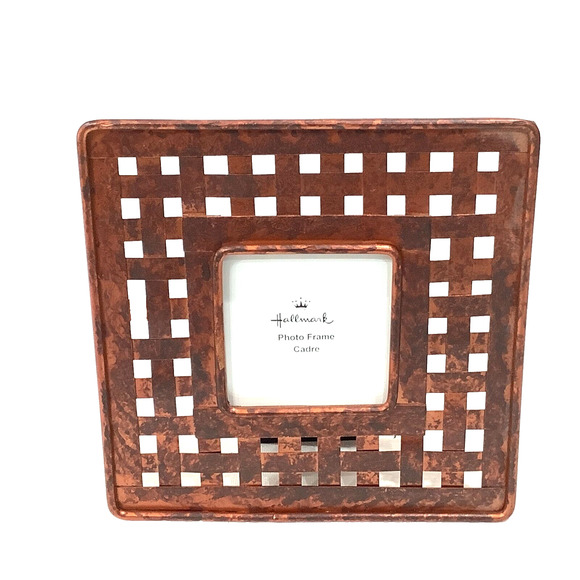 Hallmark Other - Hallmark Metal Photo Frame Rustic Copper Color Holds 2.25" photograph